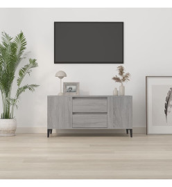 Meuble TV Sonoma gris 102x44,5x50 cm Bois d'ingénierie