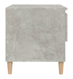 Table de chevet Gris béton 50x46x50 cm Bois d'ingénierie