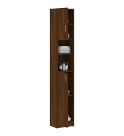 Armoire de bain Chêne marron 32x25,5x190 cm Bois d'ingénierie