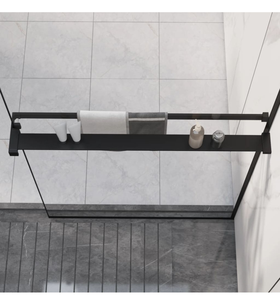 Étagère de douche pour paroi de douche à l'italienne Noir 80 cm