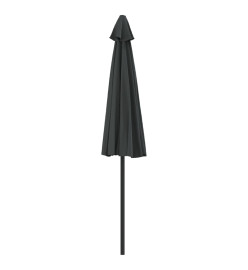 Parasol de balcon et mât en aluminium Anthracite 270x144cm Demi