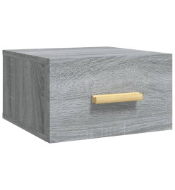 Table de chevet murale sonoma gris 35x35x20 cm