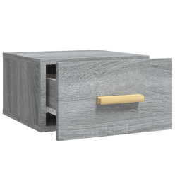 Table de chevet murale sonoma gris 35x35x20 cm