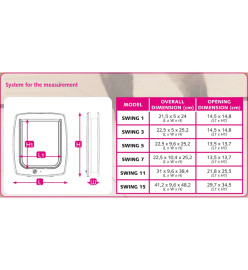 Ferplast Chatière manuelle à 4 voies Swing 5T Blanc 72103011