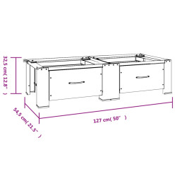 Socle double pour lave-linge et sèche-linge avec tiroirs Blanc