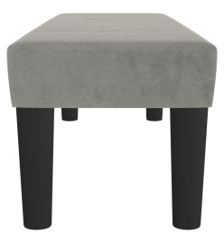 Banc Gris clair 100x30x30 cm Velours