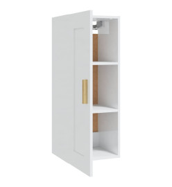 Armoire murale Blanc brillant 35x34x90 cm Bois d'ingénierie