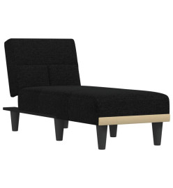 Chaise longue noir tissu