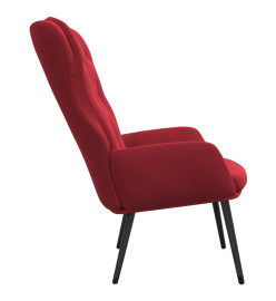 Chaise de relaxation Rouge bordeaux Velours