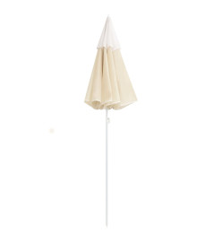 Parasol d'extérieur avec mât en acier Sable 180 cm