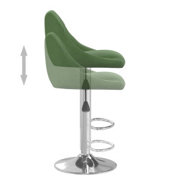 Tabourets de bar lot de 2 vert foncé velours