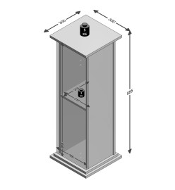 FMD Table d'appoint avec porte 88,5 cm Chêne