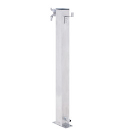 Colonne à eau de jardin 60 cm acier inoxydable carré