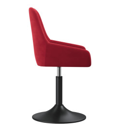 Tabouret de bar Rouge bordeaux Velours