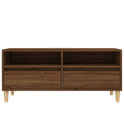 Meuble TV chêne marron 100x34,5x44,5 cm bois d'ingénierie