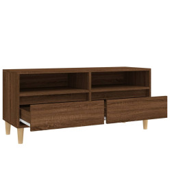 Meuble TV chêne marron 100x34,5x44,5 cm bois d'ingénierie