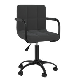 Chaise pivotante de bureau Noir Velours