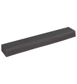 Étagère murale gris foncé 60x10x6 cm bois chêne massif traité