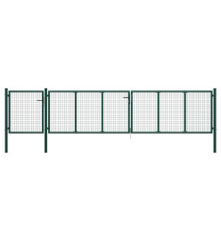 Portail de jardin Acier 500 x 75 cm Vert