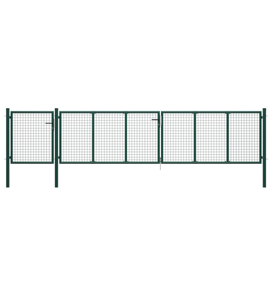 Portail de jardin Acier 500 x 75 cm Vert