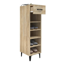 Armoire à chaussures Chêne Sonoma 30x35x105cm Bois d'ingénierie