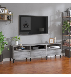 Meuble TV sonoma gris 150x30x44,5 cm bois d'ingénierie