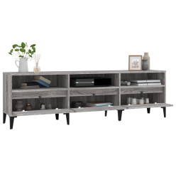 Meuble TV sonoma gris 150x30x44,5 cm bois d'ingénierie