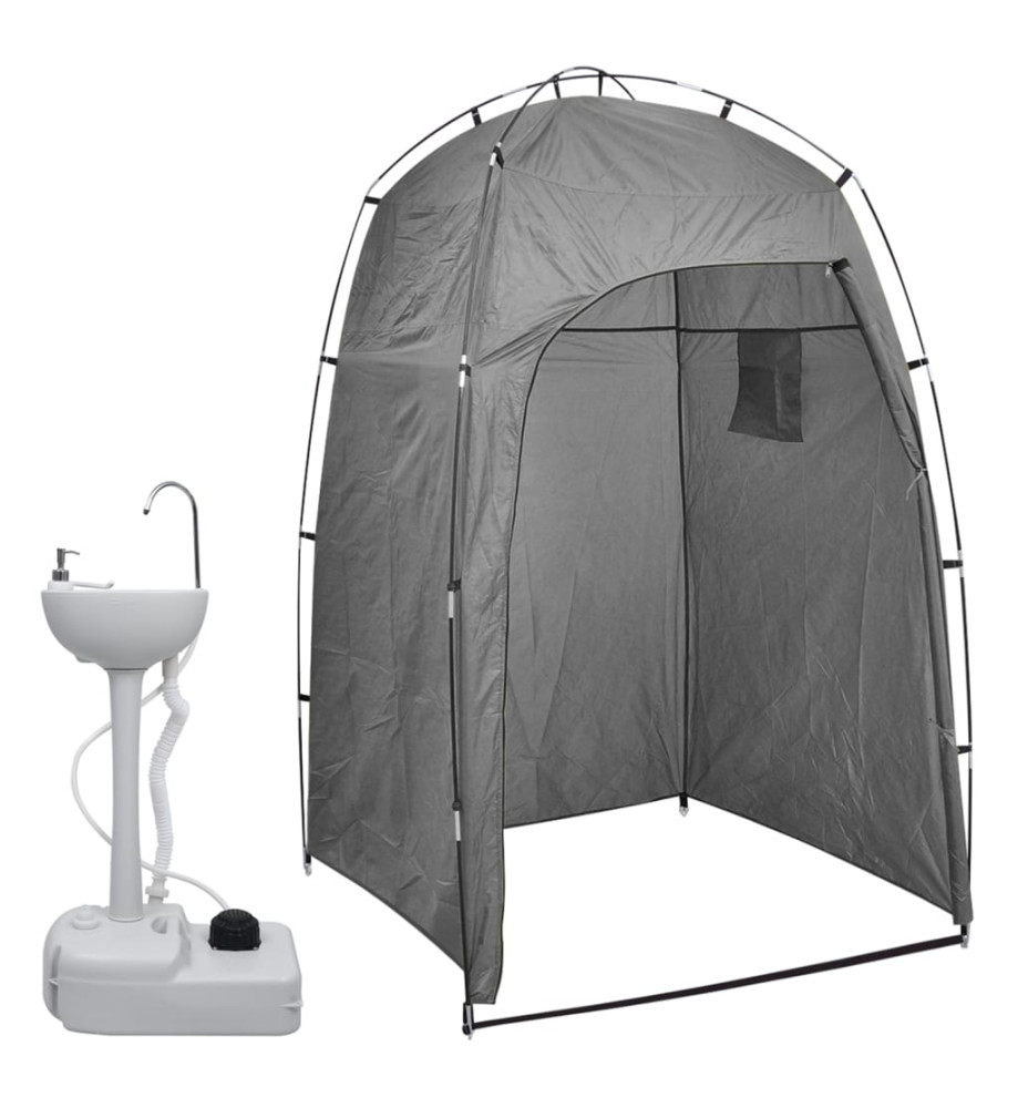 Support de lavage des mains de camping portable avec tente 20 L