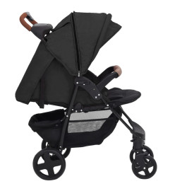 Poussette pour bébé 3-en-1 Anthracite Acier