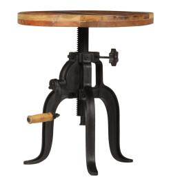 Table d'appoint 45x (45-62) cm Bois de récupération et fonte