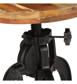 Table d'appoint 45x (45-62) cm Bois de récupération et fonte