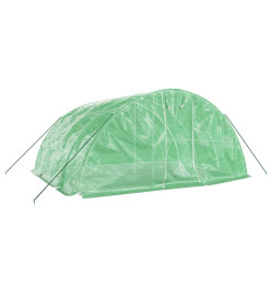 Serre avec cadre en acier vert 20 m² 5x4x2,3 m