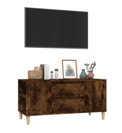 Meuble TV Chêne fumé 102x44,5x50 cm Bois d'ingénierie