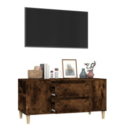 Meuble TV Chêne fumé 102x44,5x50 cm Bois d'ingénierie