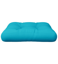 Coussin de palette turquoise 50x50x12 cm tissu