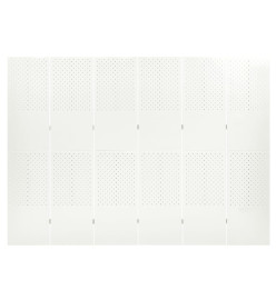 Cloisons de séparation 6 panneaux 2 pcs Blanc 240x180 cm Acier