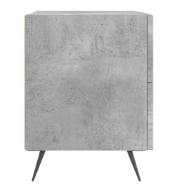 Table de chevet gris béton 40x35x47,5 cm bois d’ingénierie