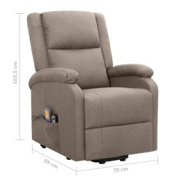 Fauteuil de massage Taupe Tissu