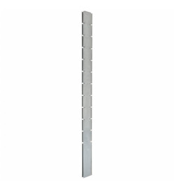 Poteaux de clôture 40 pcs argenté 280 cm acier galvanisé