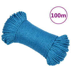 Corde de travail Bleu 8 mm 100 m Polypropylène