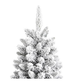 Sapin de Noël artificiel avec neige floquée 150 cm PVC et PE