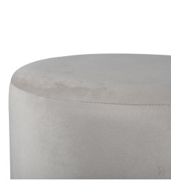 Venture Home Pouf Benji 35x35x42,5 cm Velours Beige et noir