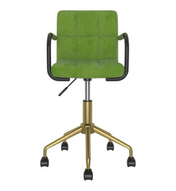 Chaise pivotante de salle à manger Vert clair Velours