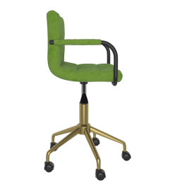 Chaise pivotante de salle à manger Vert clair Velours