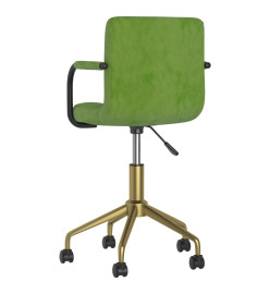 Chaise pivotante de salle à manger Vert clair Velours