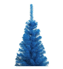 Sapin de Noël artificiel avec support bleu 240 cm PVC