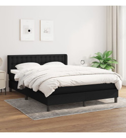 Lit à sommier tapissier avec matelas Noir 140x200 cm Tissu