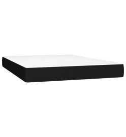 Lit à sommier tapissier avec matelas Noir 140x200 cm Tissu