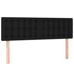 Lit à sommier tapissier avec matelas Noir 140x200 cm Tissu