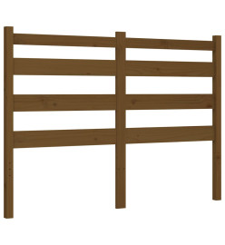 Cadre de lit avec tête de lit marron miel bois massif